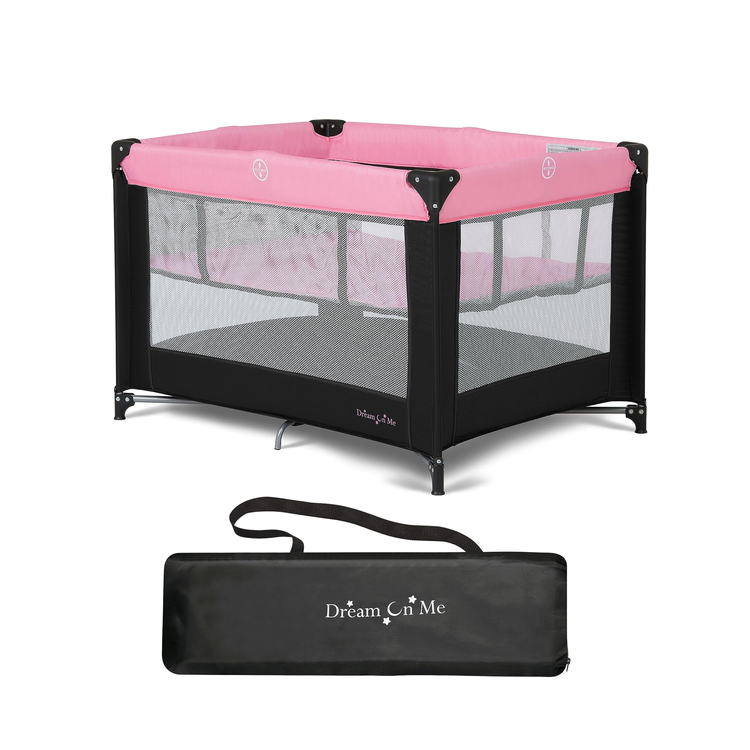 Foto 1 | Playard Portátil Dream On Me Zazzy Con Capazo Rosa Y Colchón - Venta Internacional.