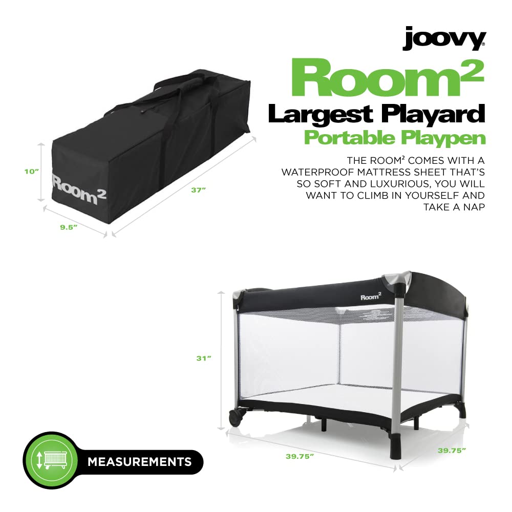 Foto 7 | Parque Infantil Portátil Joovy Room² Para Bebés Y Niños Pequeños, Color Negro - Venta Internacional.