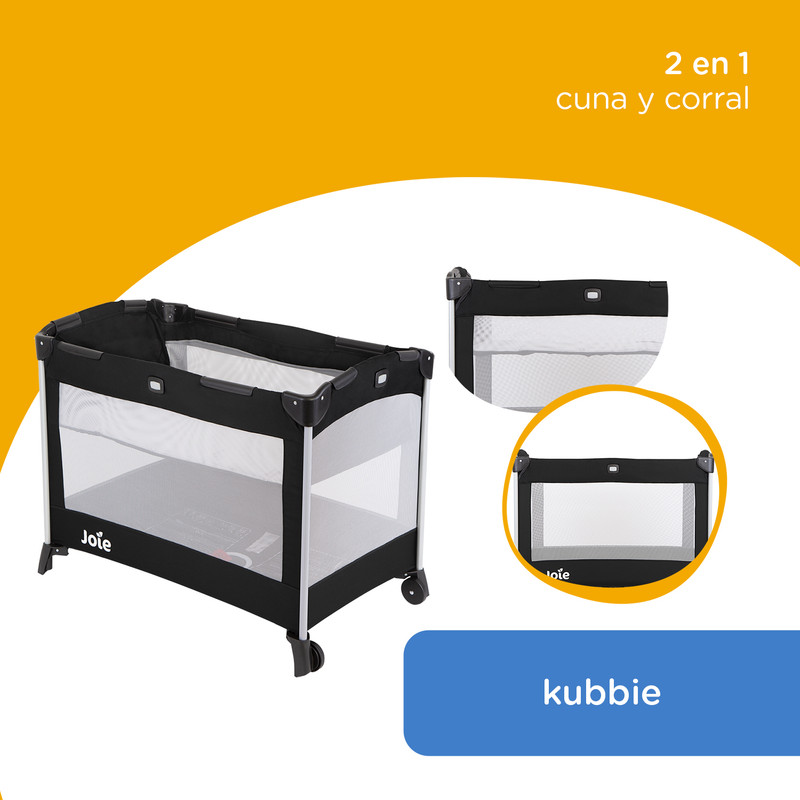 Foto 8 | Cuna Kubbie Joie Corral Compacto Negro