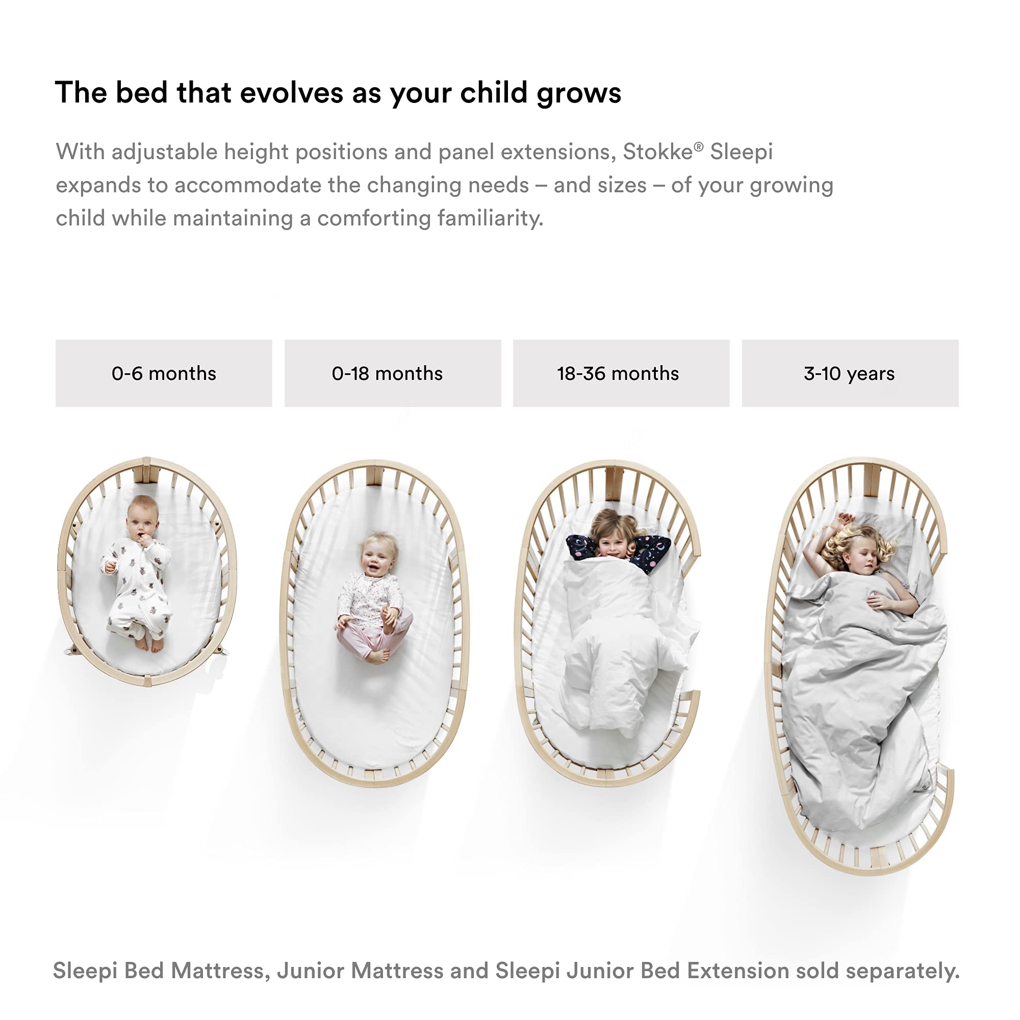 Foto 4 | Colchón Stokke Sleepi De Espuma Blanca Natural Para Cuna O Cama Para Niños - Venta Internacional.