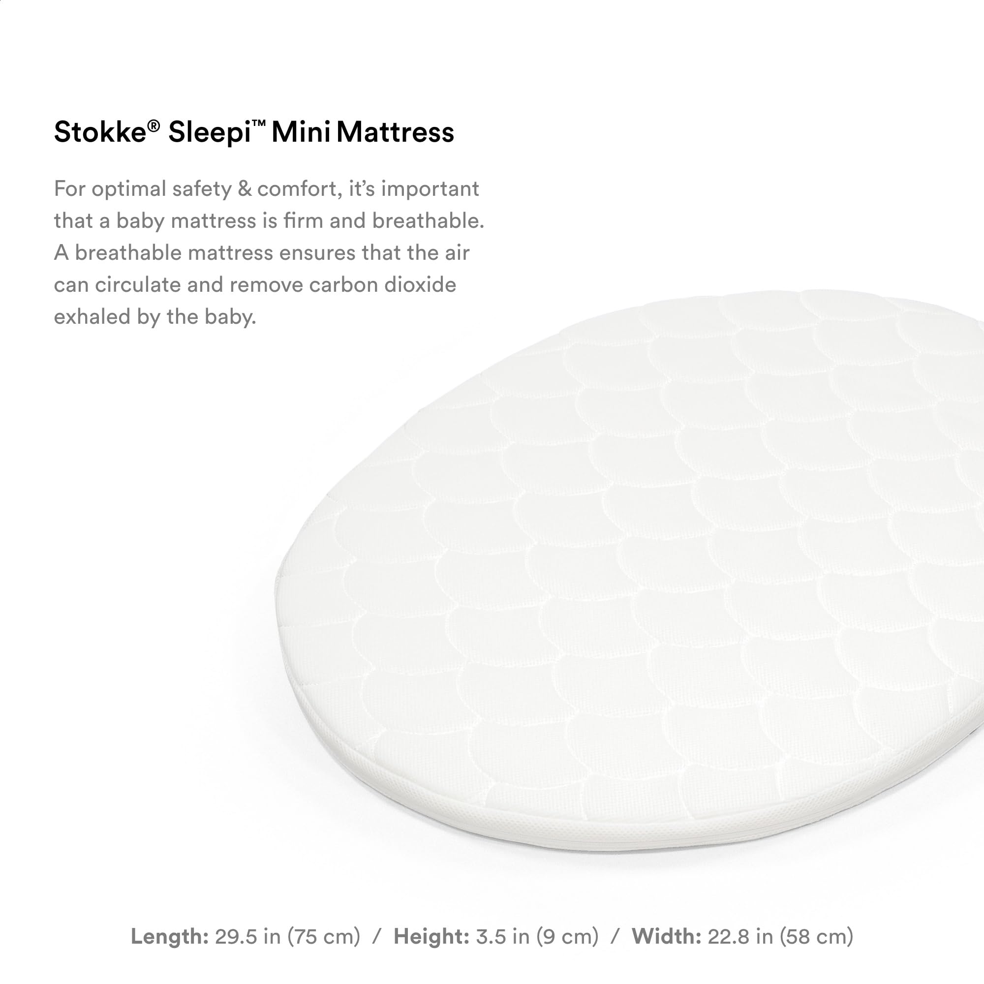 Foto 4 pulgar | Colchón Stokke Sleepi Mini Blanco con Malla 3d Transpirable - Venta Internacional