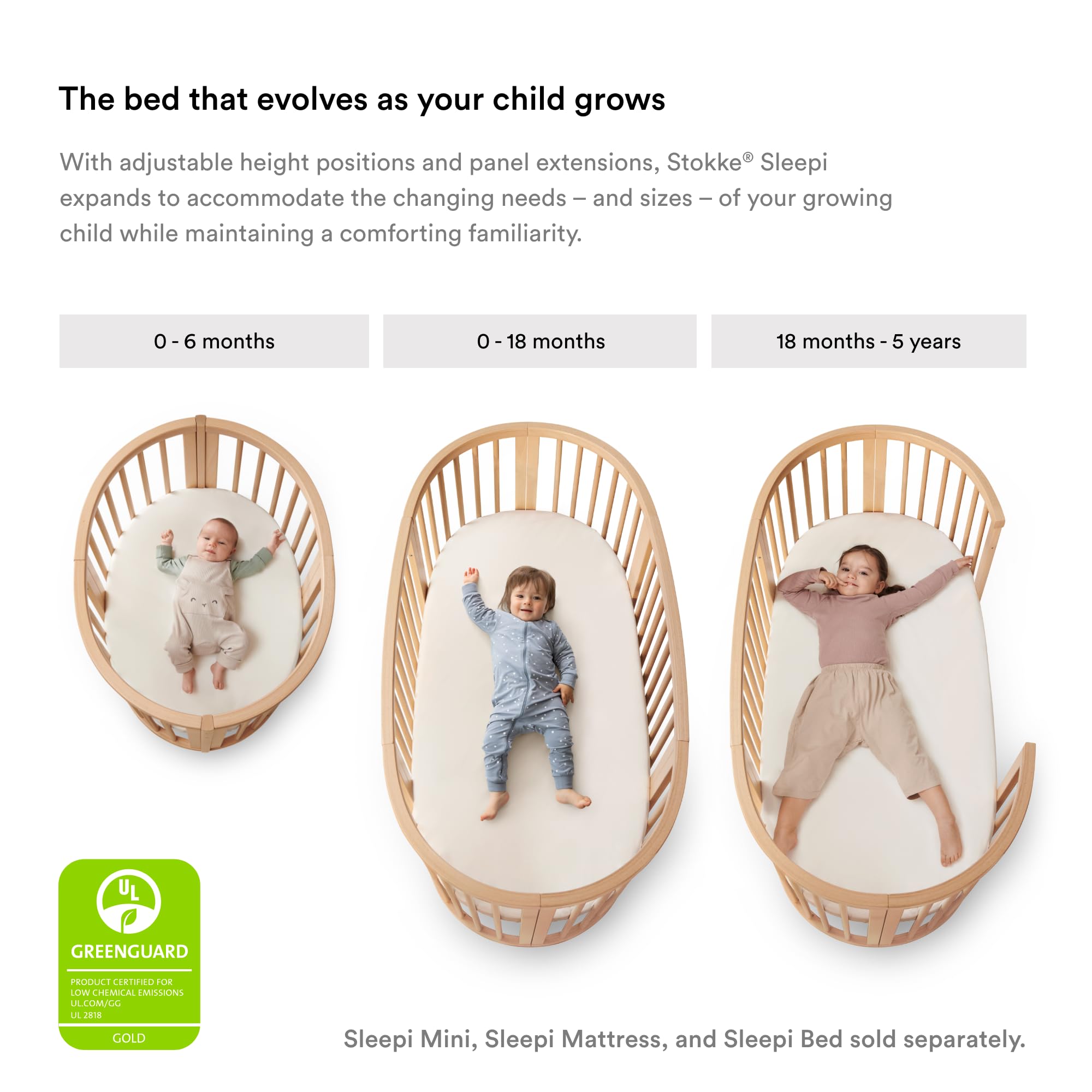 Foto 5 pulgar | Colchón Stokke Sleepi Mini Blanco con Malla 3d Transpirable - Venta Internacional