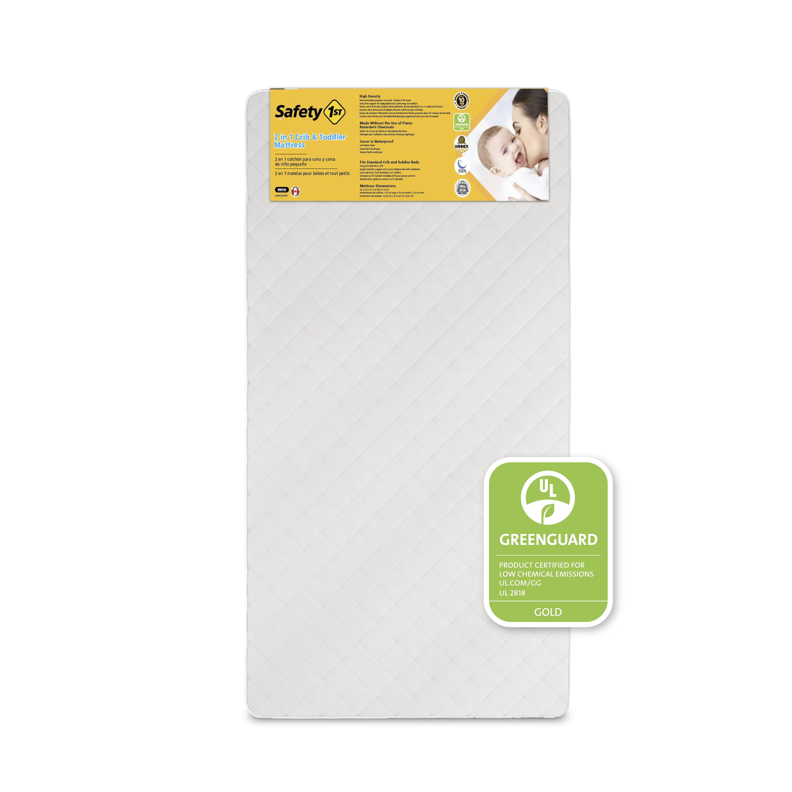 Colchón Para Cunas Y Niños Pequeños Safety 1st Heavenly Dreams Deluxe - Venta Internacional.