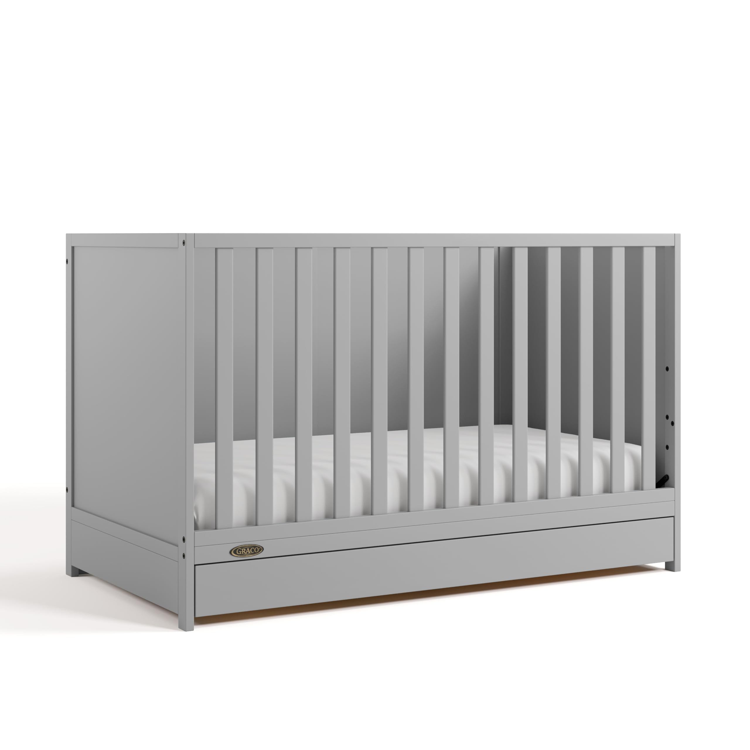 Foto 6 pulgar | Cuna Convertible Graco Theo Con Cajón De Almacenamiento, Color Gris Guijarro - Venta Internacional.