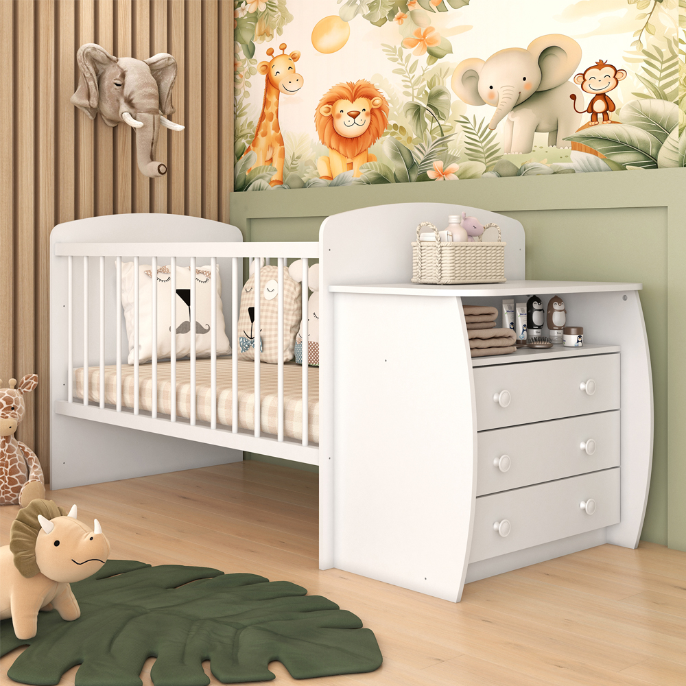 Foto 4 pulgar | Cuna Darady Bb10 Blanca Con Comoda