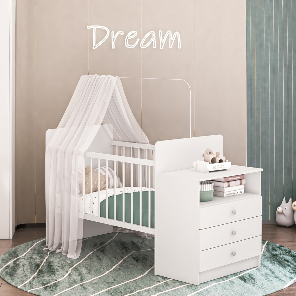 Foto 2 | Cuna con Cómoda y Cambiador Darady Blanco