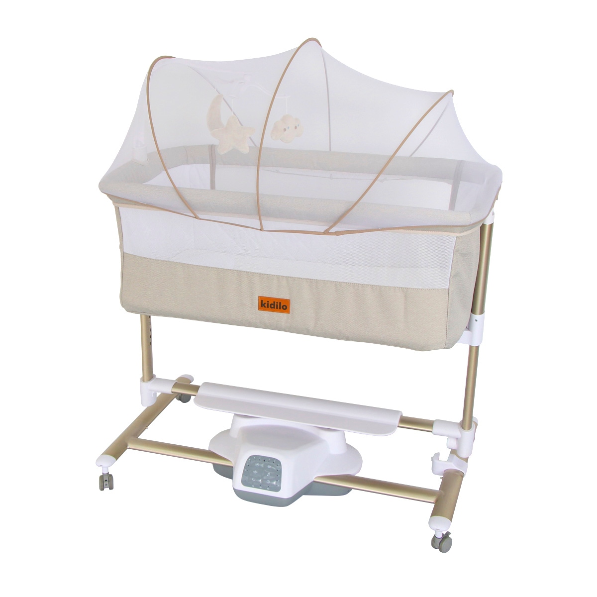 Cuna Colecho Mecedora Eléctrica Con Móvil  ''e-glow'' Kaki $5,964