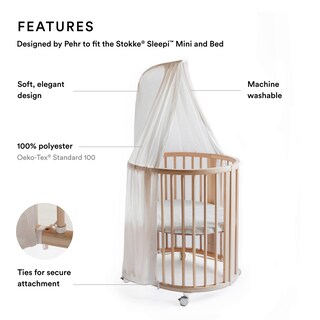 Foto 2 | Toldo para Cuna Stokke Sleepi de Pehr Grey para Sleepi Mini y Cuna/Cama - Venta Internacional