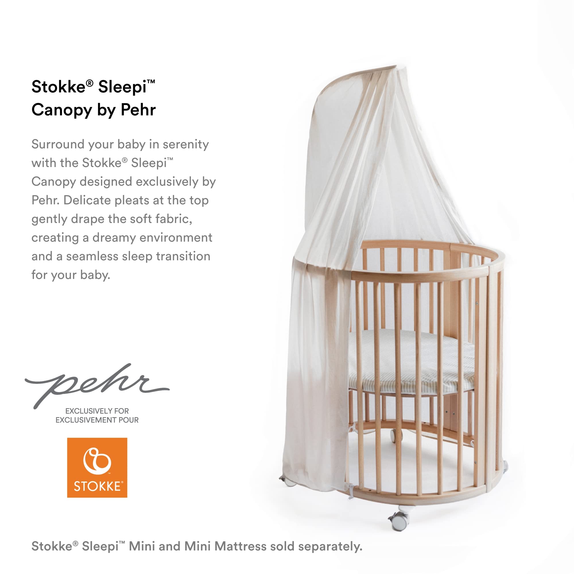 Foto 4 pulgar | Toldo para Cuna Stokke Sleepi de Pehr Grey para Sleepi Mini y Cuna/Cama - Venta Internacional