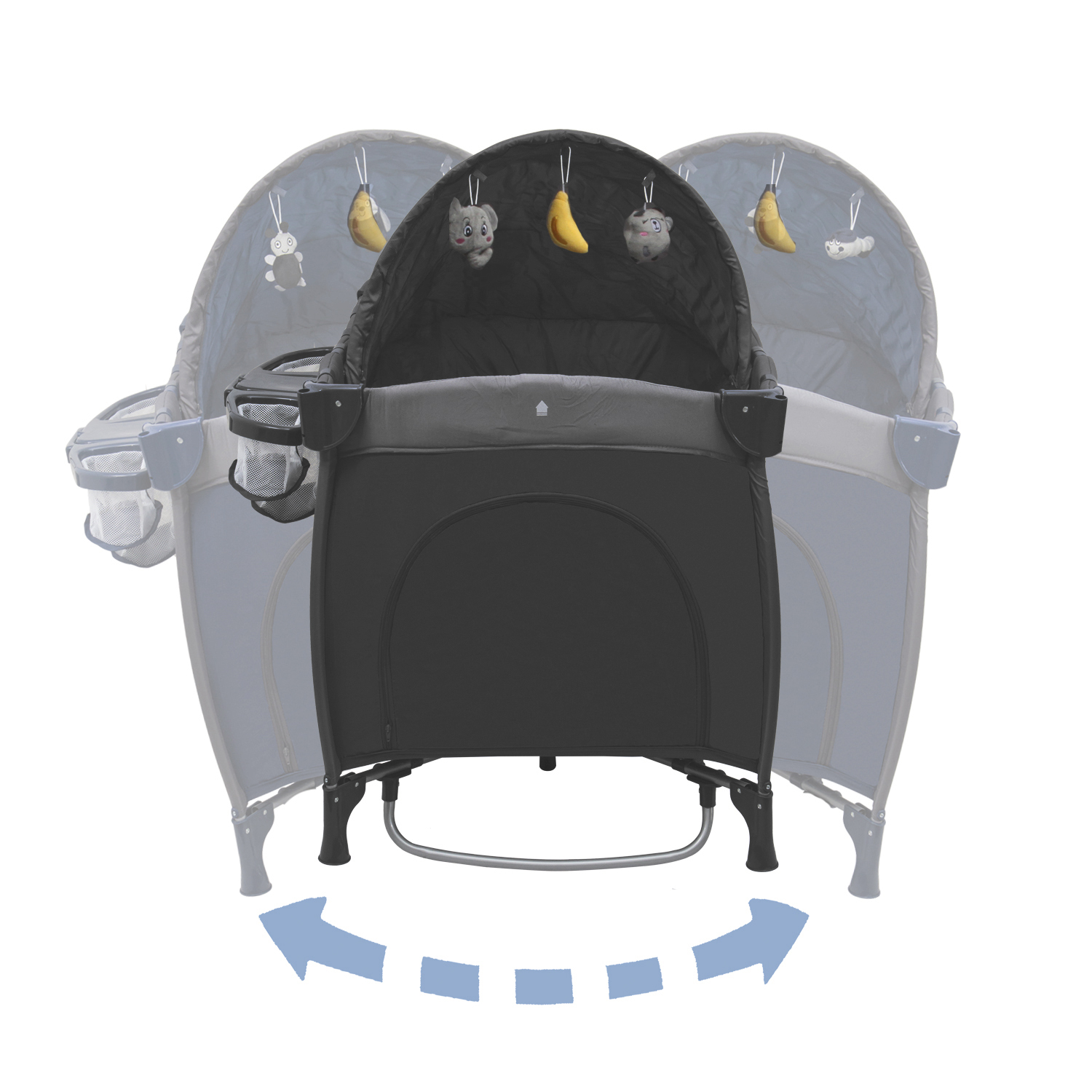 Foto 4 pulgar | Cuna Pack & Play Bebesit Traveler Gris