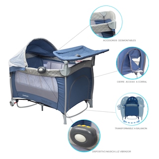 Foto 4 | Cuna Pack & Play Bebesit Traveler Gris