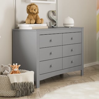 Foto 4 | Cómoda Graco Noah Con 6 Cajones Dobles Para Dormitorio Infantil, Color Gris - Venta Internacional.
