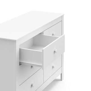 Foto 4 | Cómoda Doble Noah De 6 Cajones De Dresser Graco, Blanca, Para Niños - Venta Internacional.