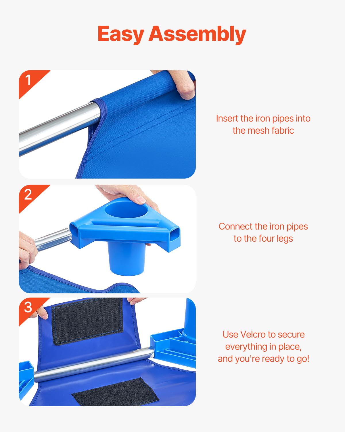 Foto 7 | Cuna Apilable Para Niños Vevor, Paquete De 4 Unidades, Color Azul - Venta Internacional.