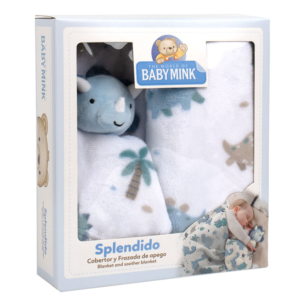 Foto 1 | Manta De Apego Y Cobertor Ligero Baby Mink Bm062 Azul (100 X 80 Cm)