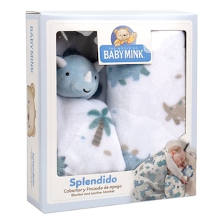 Foto 1 | Manta De Apego Y Cobertor Ligero Baby Mink Bm062 Azul (100 X 80 Cm)