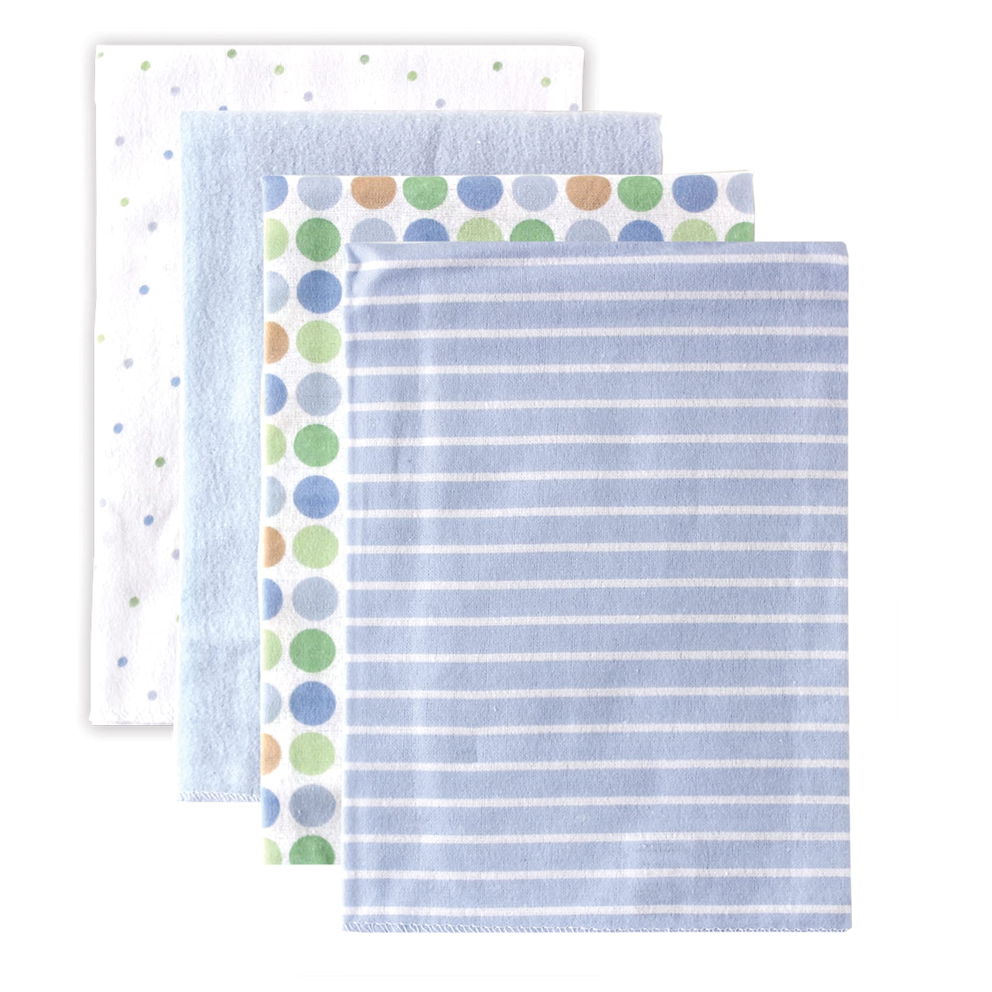 Mantas De Recepción Luvable Friends, Unisex, De Algodón Para Bebés, Color Azul - Venta Internacional.