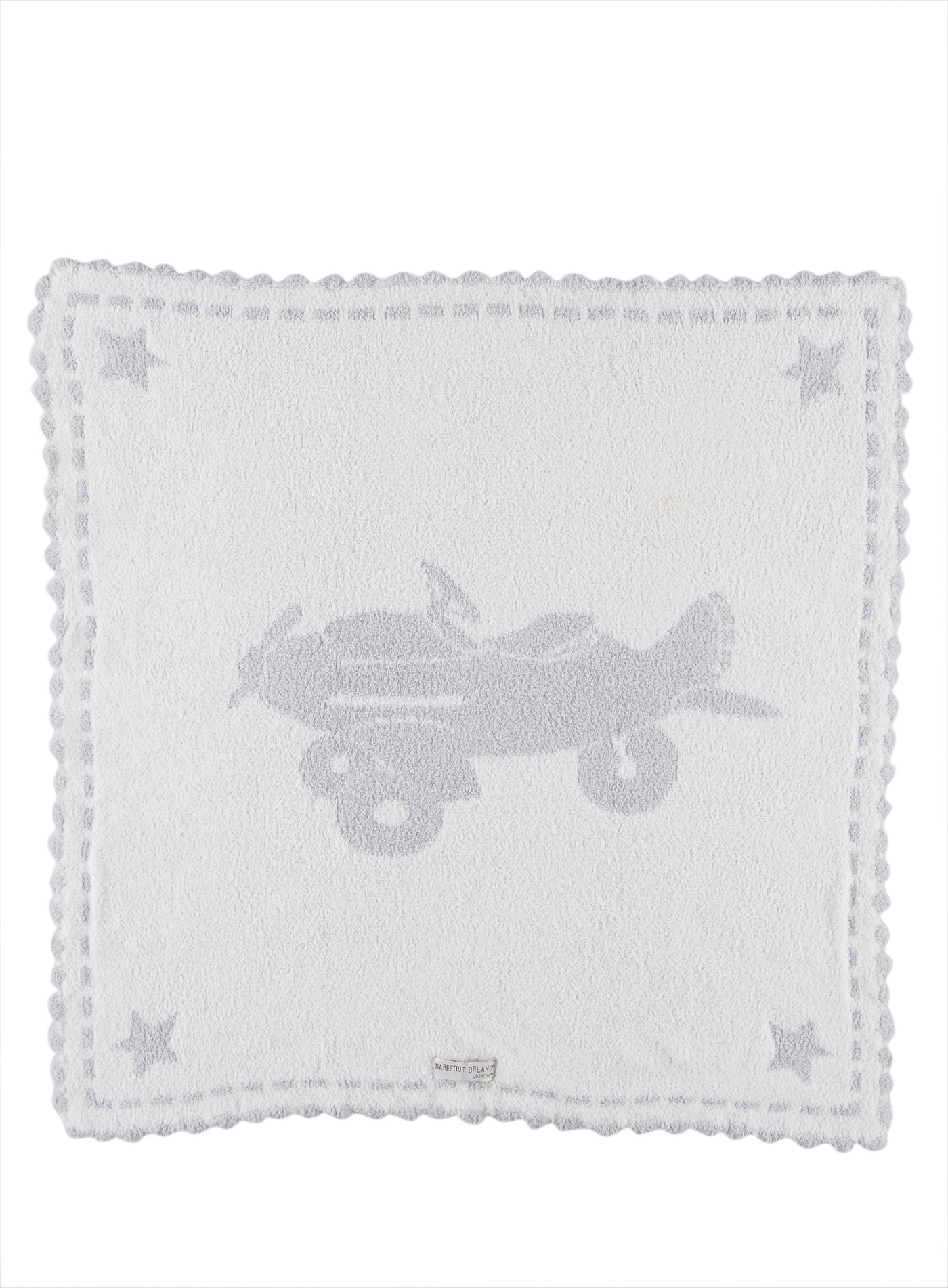 Foto 2 | Manta De Recepción Para Bebés Barefoot Dreams Cozychic Azul Y Blanco - Venta Internacional.
