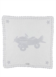 Foto 2 | Manta De Recepción Para Bebés Barefoot Dreams Cozychic Azul Y Blanco - Venta Internacional.