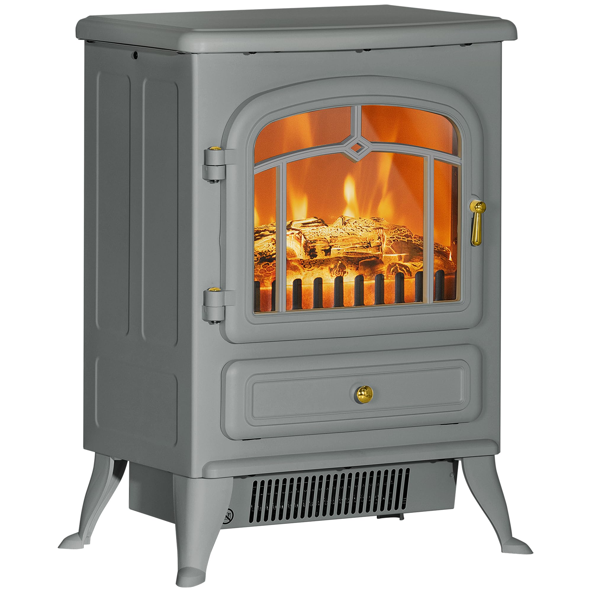 Foto 1 | Calentador Eléctrico Para Chimenea Homcom 22 Gris 750w/1500w - Venta Internacional.