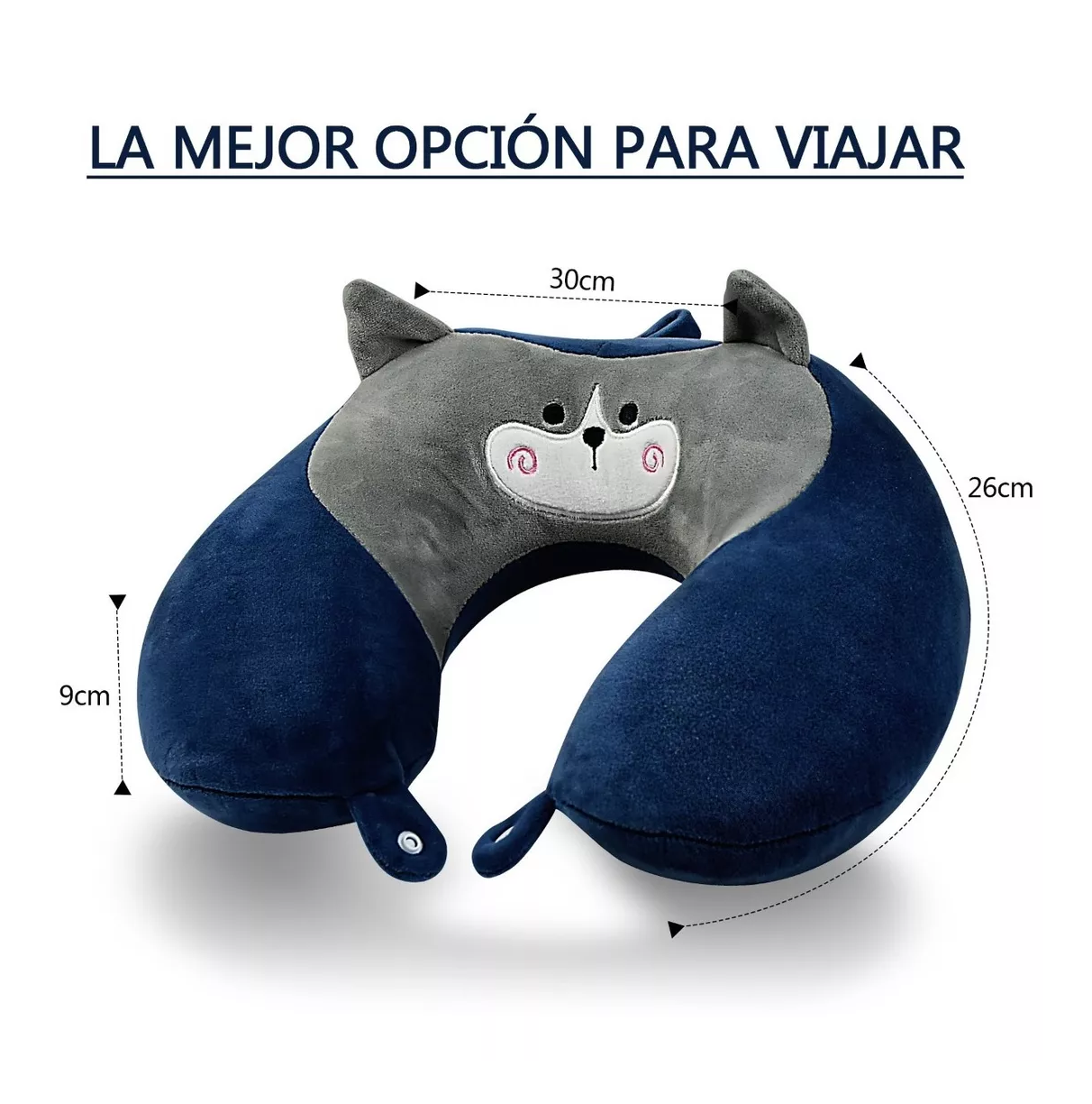 Foto 3 pulgar | Almohada de Viaje BELUG color Azul Marino para Avión Autobús y Uso Doméstico