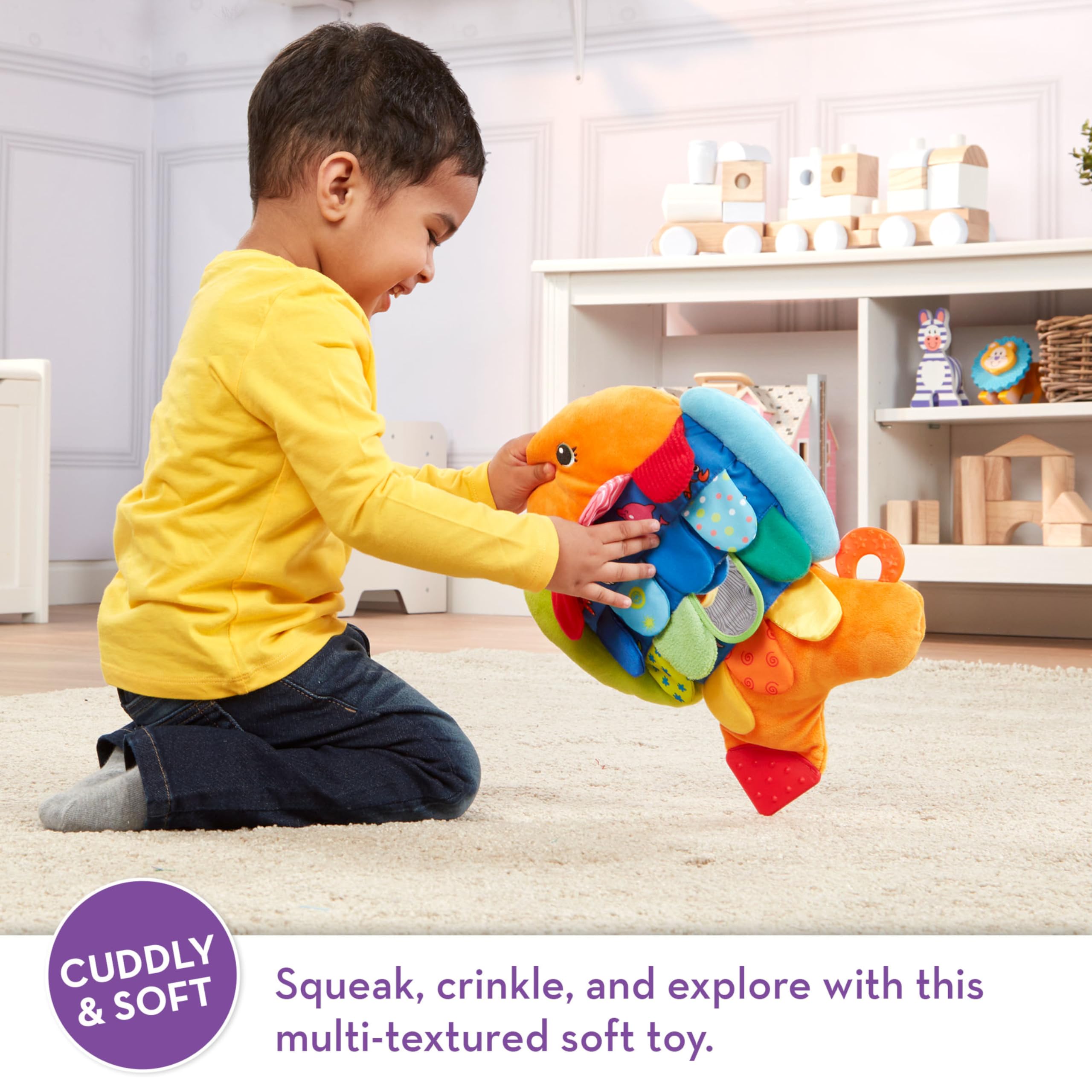 Foto 3 pulgar | Peluche Para Bebés Melissa & Doug Flip Fish Sensory Tummy Time - Venta Internacional.