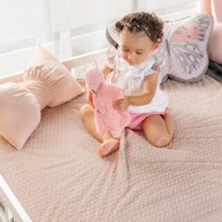 Foto 4 | Cobertor Siberia Con Borrega Bebe Rosa 100 X 74cm