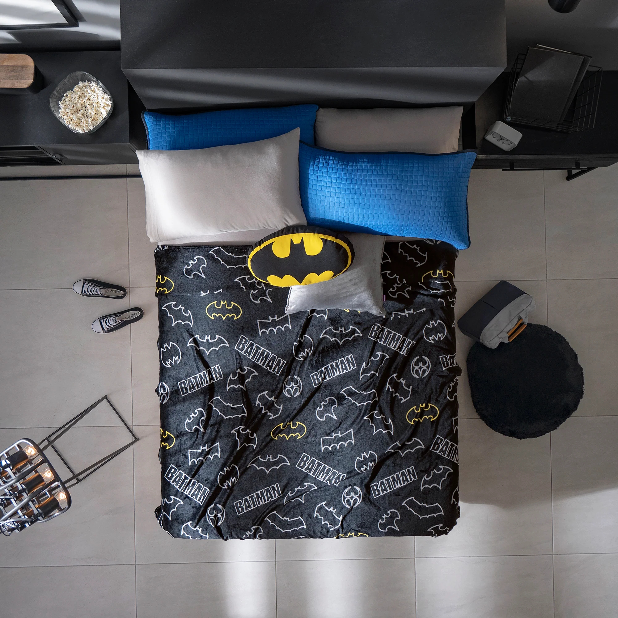 Foto 1 | Cobertor Ligero Mat/ind Batman Vianney Negro