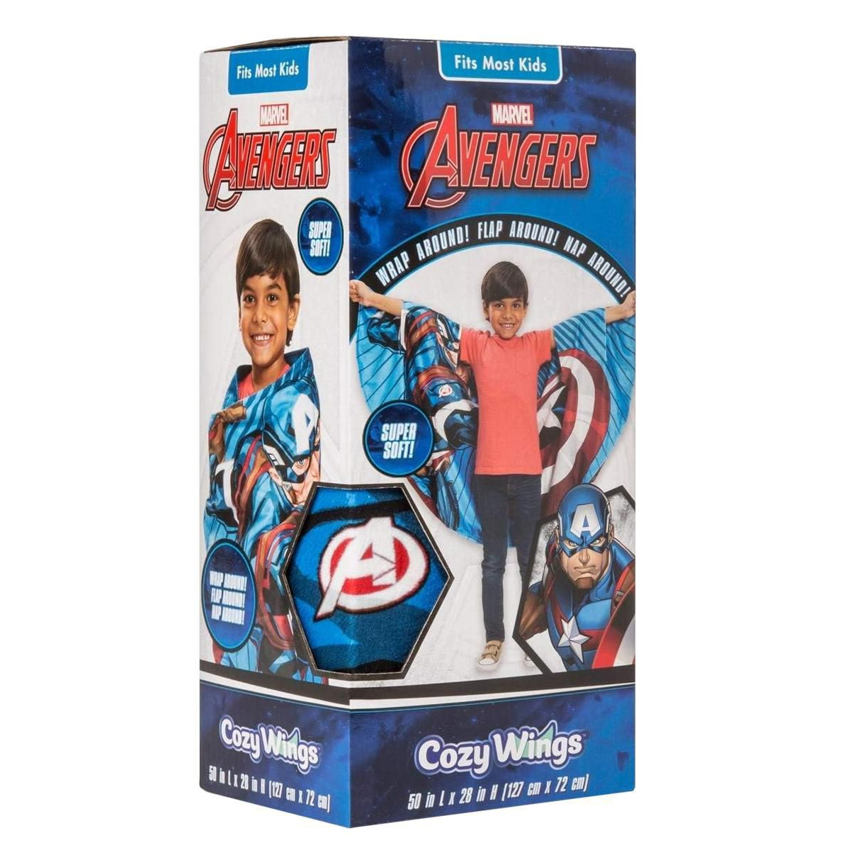 Foto 3 pulgar | Cobija Infantil Tipo Alas Cozy Wings Marvel Avengers