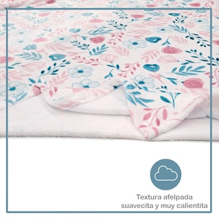 Foto 3 | Cobija Afelpada Beikia Flower Pattern