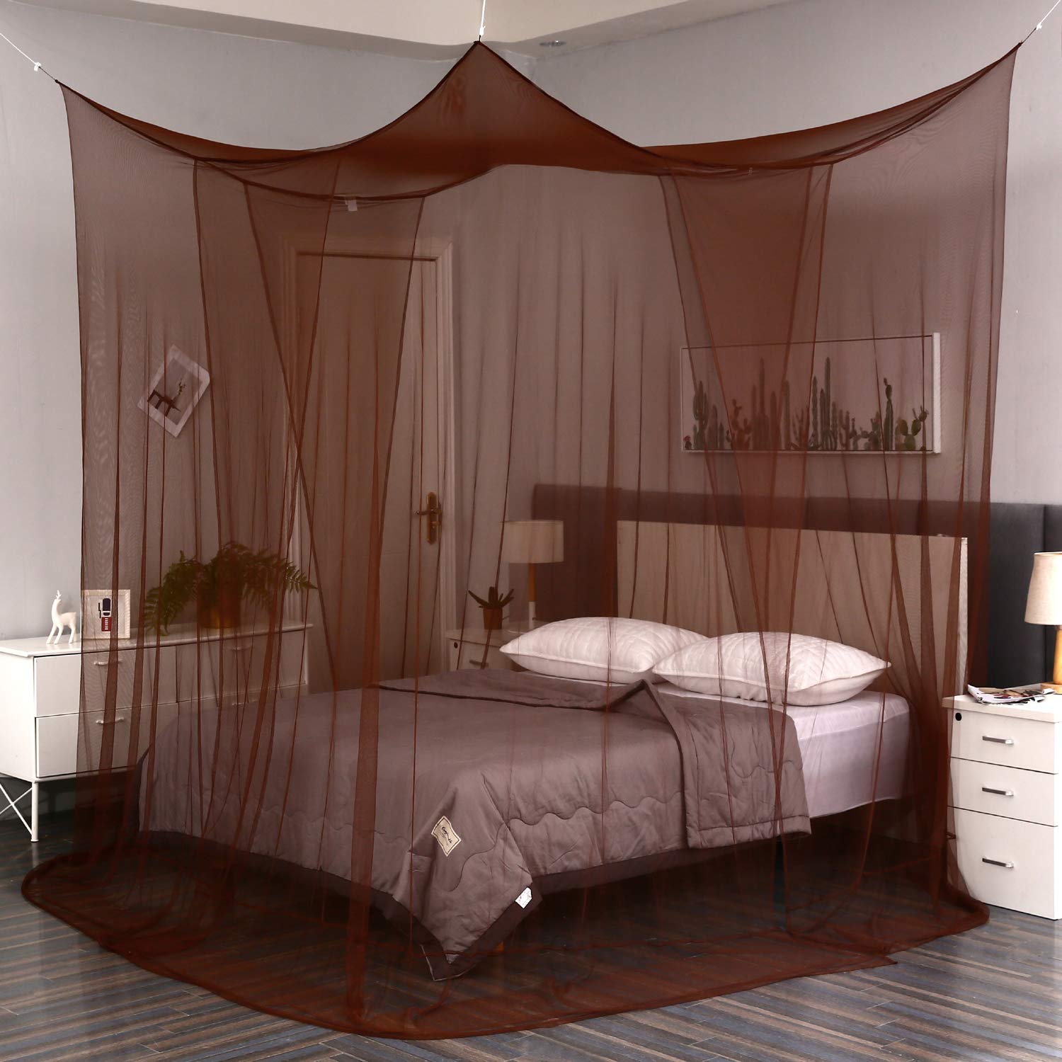 Foto 3 | Cortinas De Cama Con Dosel Mengersi, Elegantes, Tamaño Queen Queen Size - Venta Internacional.