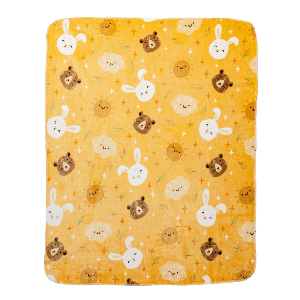Foto 4 pulgar | Cobertor Doble Vista Baby Mink Bm33b Amarillo Deseos (100x 80 Cm)