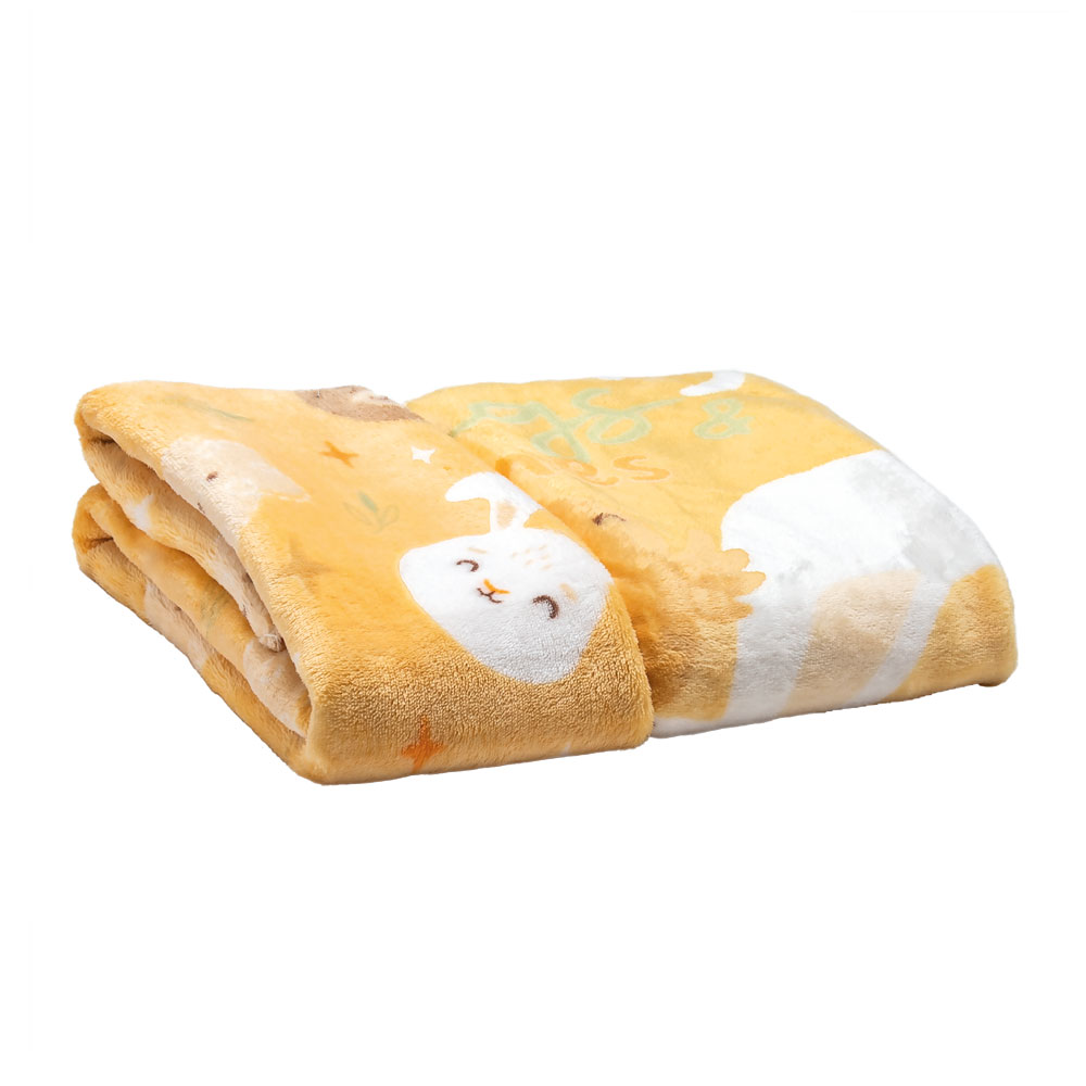 Foto 5 pulgar | Cobertor Doble Vista Baby Mink Bm33b Amarillo Deseos (100x 80 Cm)