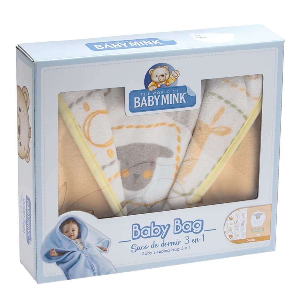 Foto 5 pulgar | Cobertor 3 En 1 Baby Bag Baby Mink Bm35b Amarillo Sheep (100x 80 Cm)
