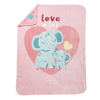 Foto 2 | Cobertor Doble Vista Baby Mink Bm33b Rosa Caricia (100x 80 Cm)