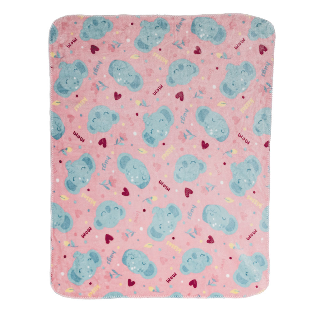 Foto 4 pulgar | Cobertor Doble Vista Baby Mink Bm33b Rosa Caricia (100x 80 Cm)