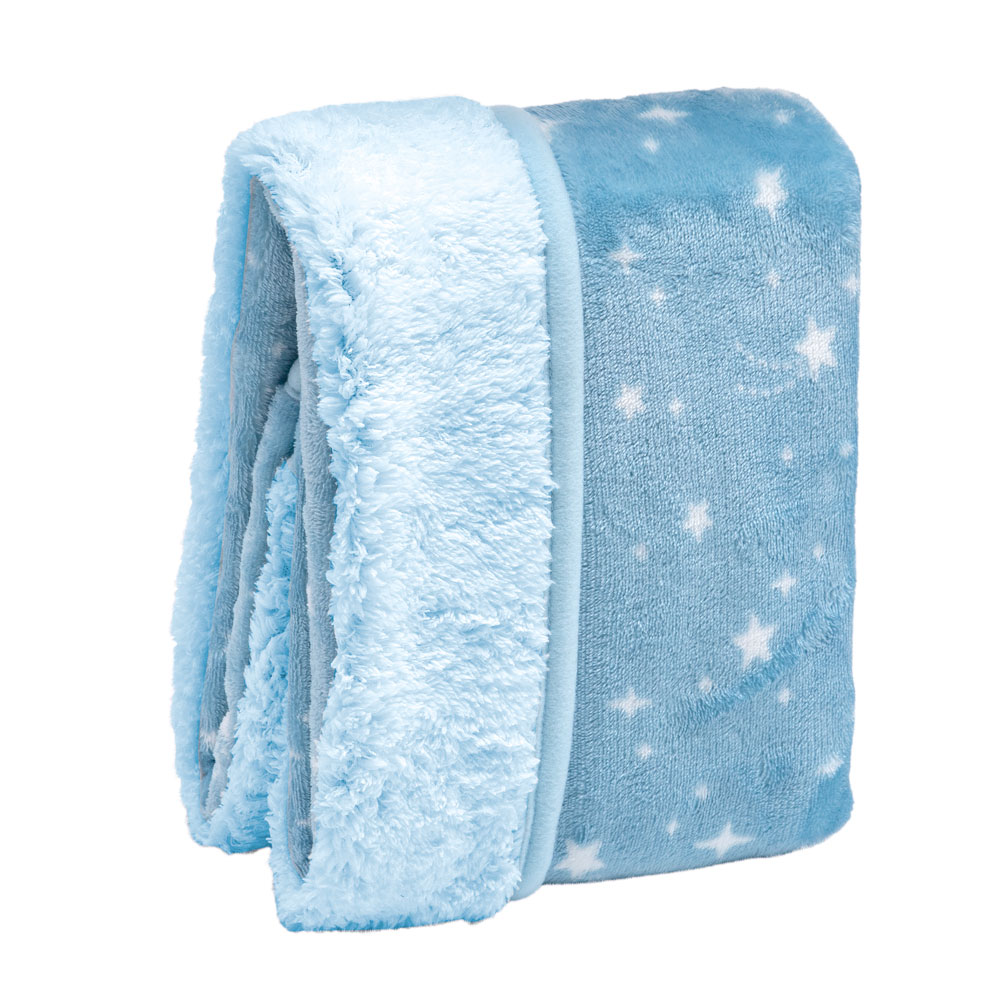 Foto 4 pulgar | Cobertor Con Borrega Baby Bombón Baby Mink Bm187 Azul (100 X 80 Cm)