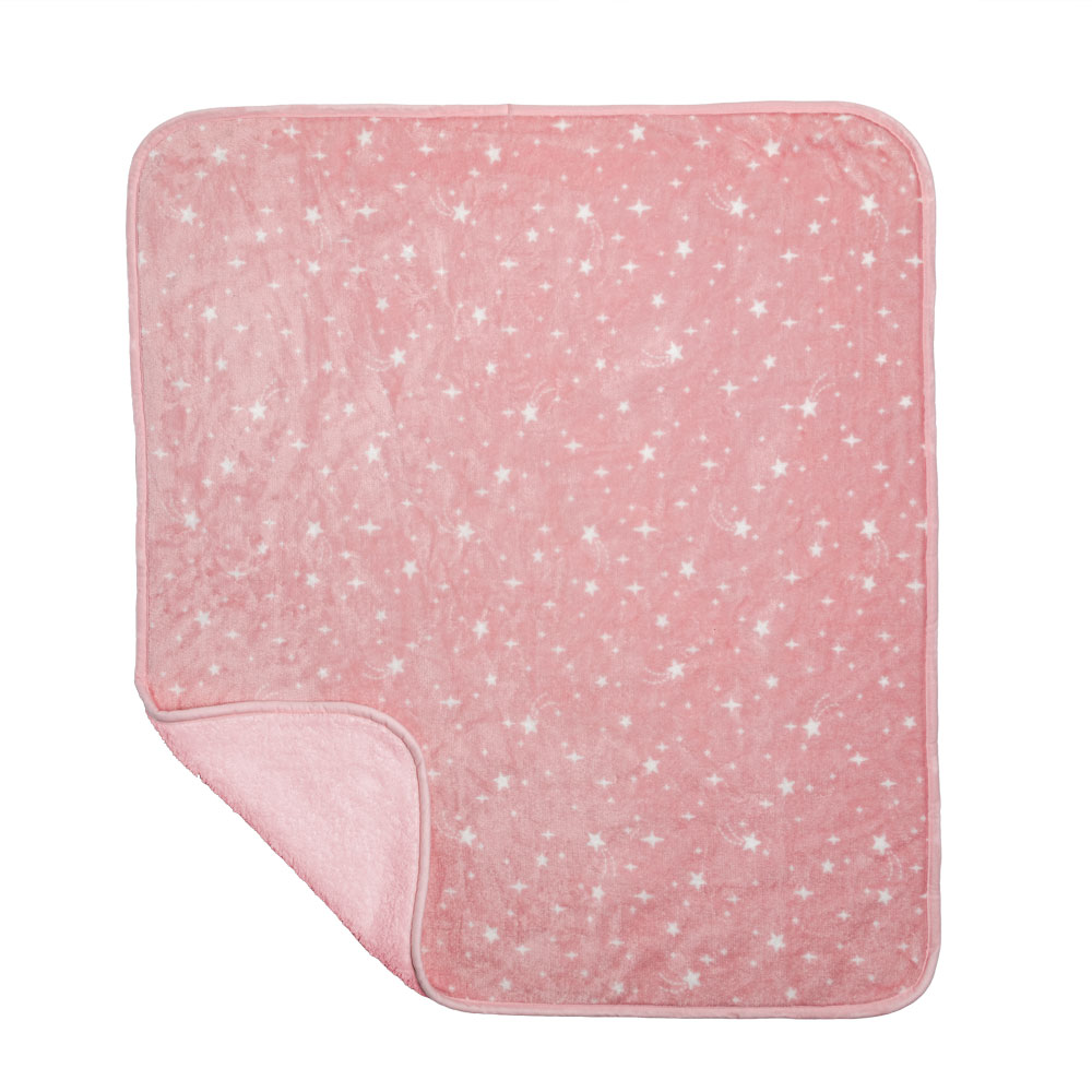 Cobertor Con Borrega Baby Bombón Baby Mink Bm187 Rosa (100 X 80 Cm)