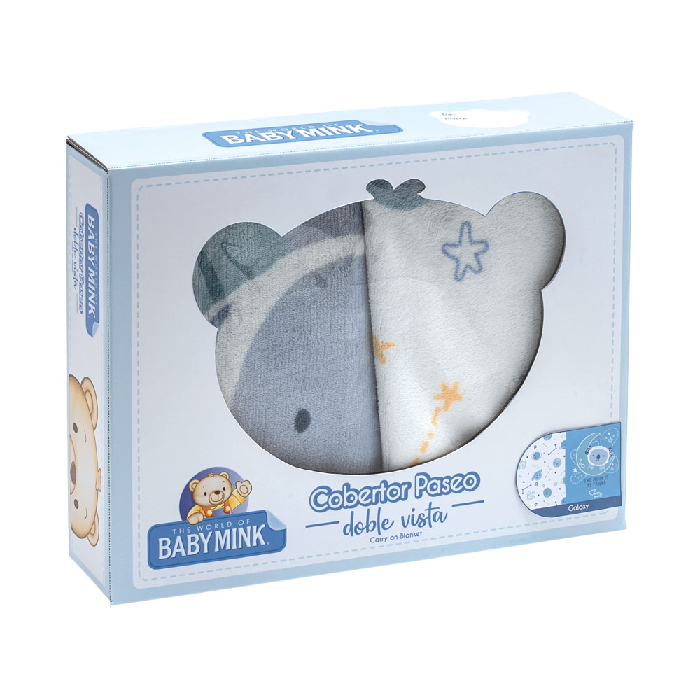Cobertor Doble Vista Baby Mink Bm33b Azul Galaxy (100x 80 Cm)