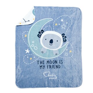 Foto 2 | Cobertor Doble Vista Baby Mink Bm33b Azul Galaxy (100x 80 Cm)