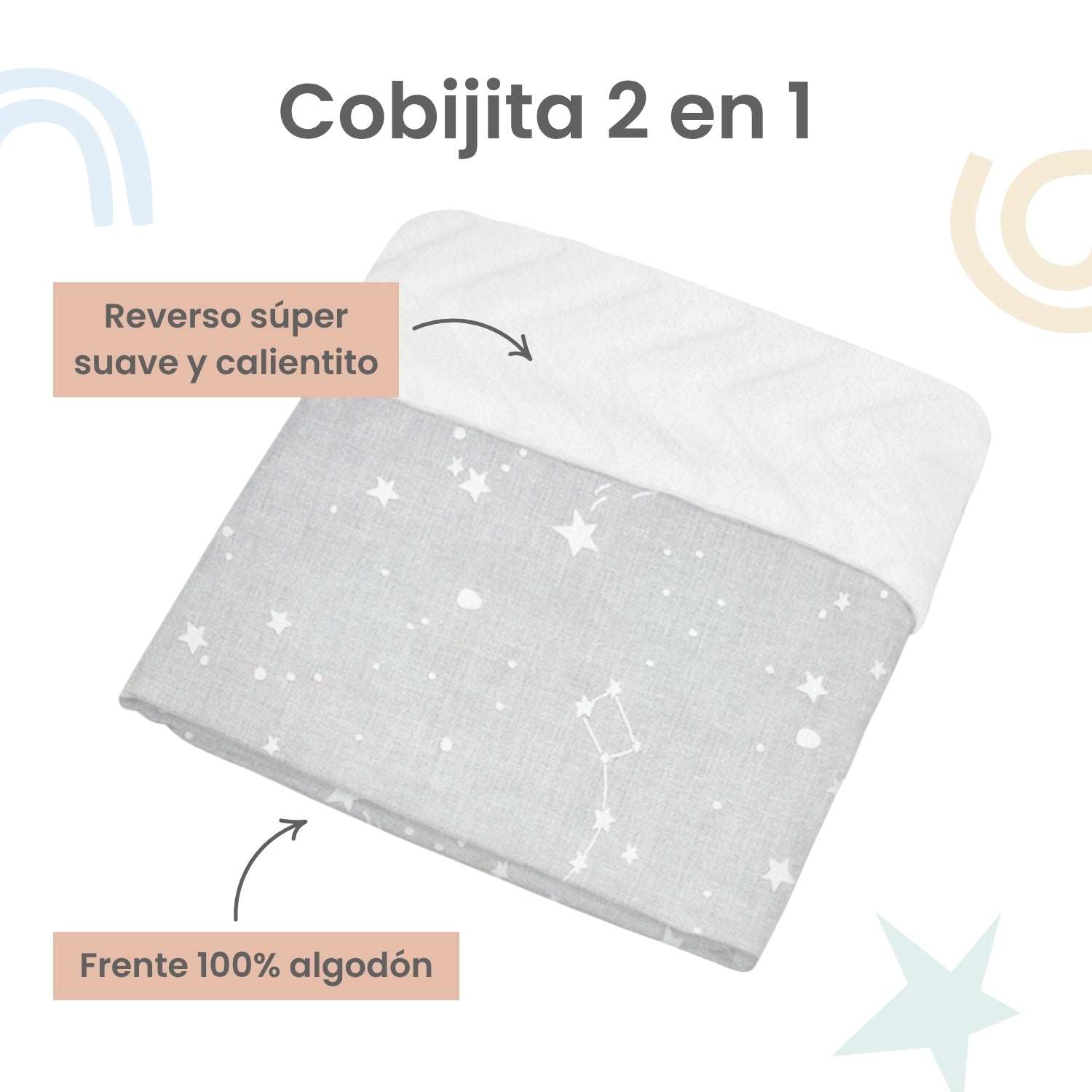 Foto 4 pulgar | Cobija Nap Constelaciones Para Bebé Ideal Para Cuna