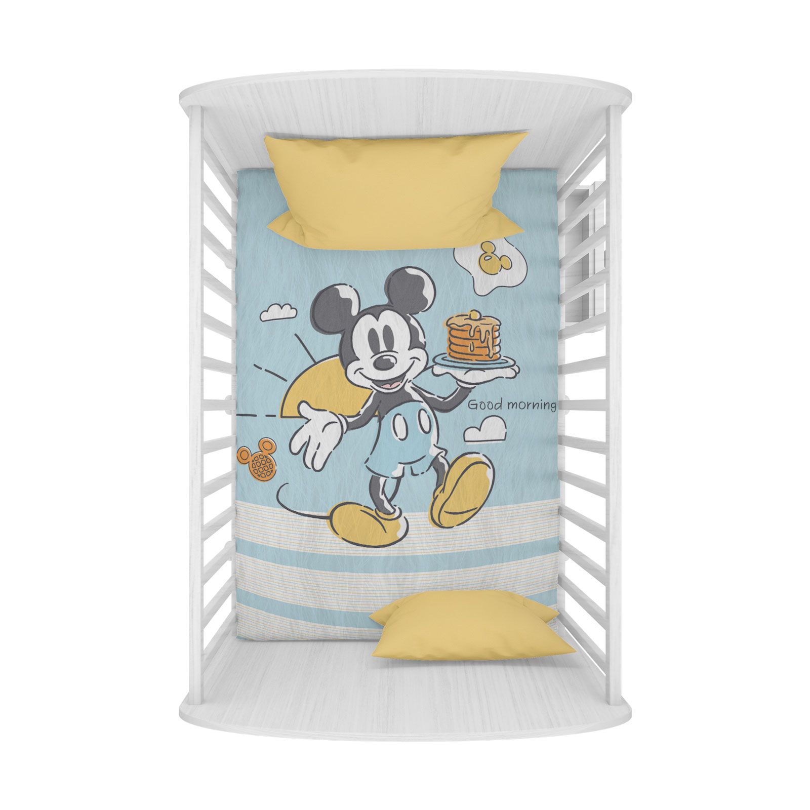 Foto 3 pulgar | Cobertor Cunero Mickey Hot Cakes