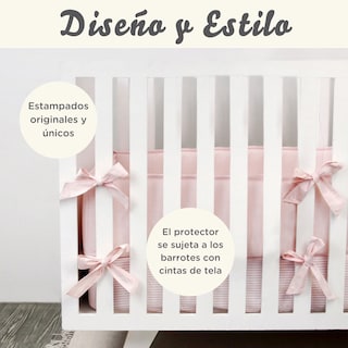 Foto 2 | Bumper Nap para Cama Cuna 95x140cm - Rosa