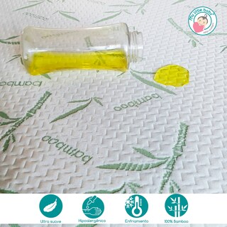 Foto 5 | Protector De Cuna 50 X 90 Colecho Cubrecolchón Impermeable Para Colchón Cuna De Bebé |100% Bambú Transpirable