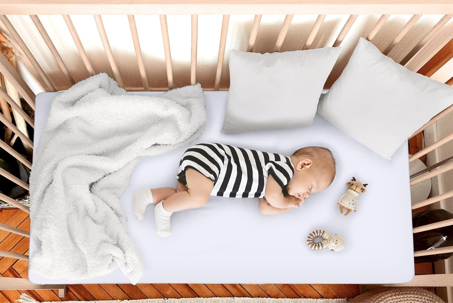 Foto 3 pulgar | Mattress Encasement Utopia, Ropa De Cama Para Cuna, Impermeable, Paquete De 2 - Venta Internacional.