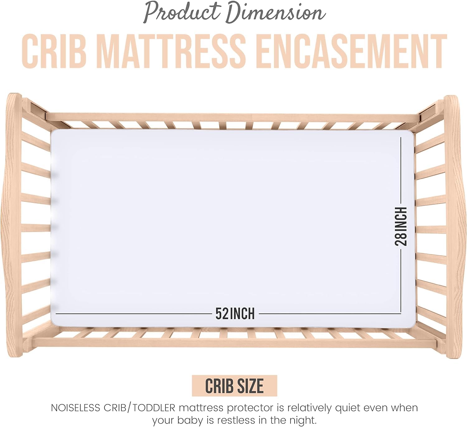 Foto 6 | Mattress Encasement Utopia, Ropa De Cama Para Cuna, Impermeable, Paquete De 2 - Venta Internacional.