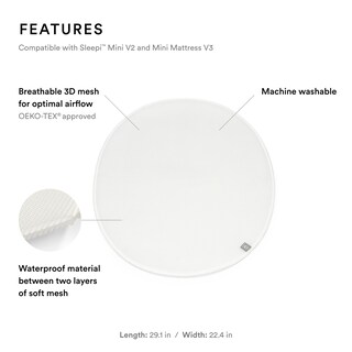 Foto 2 | Lámina De Protección Stokke Sleepi Mini V3 Blanca Impermeable - Venta Internacional.