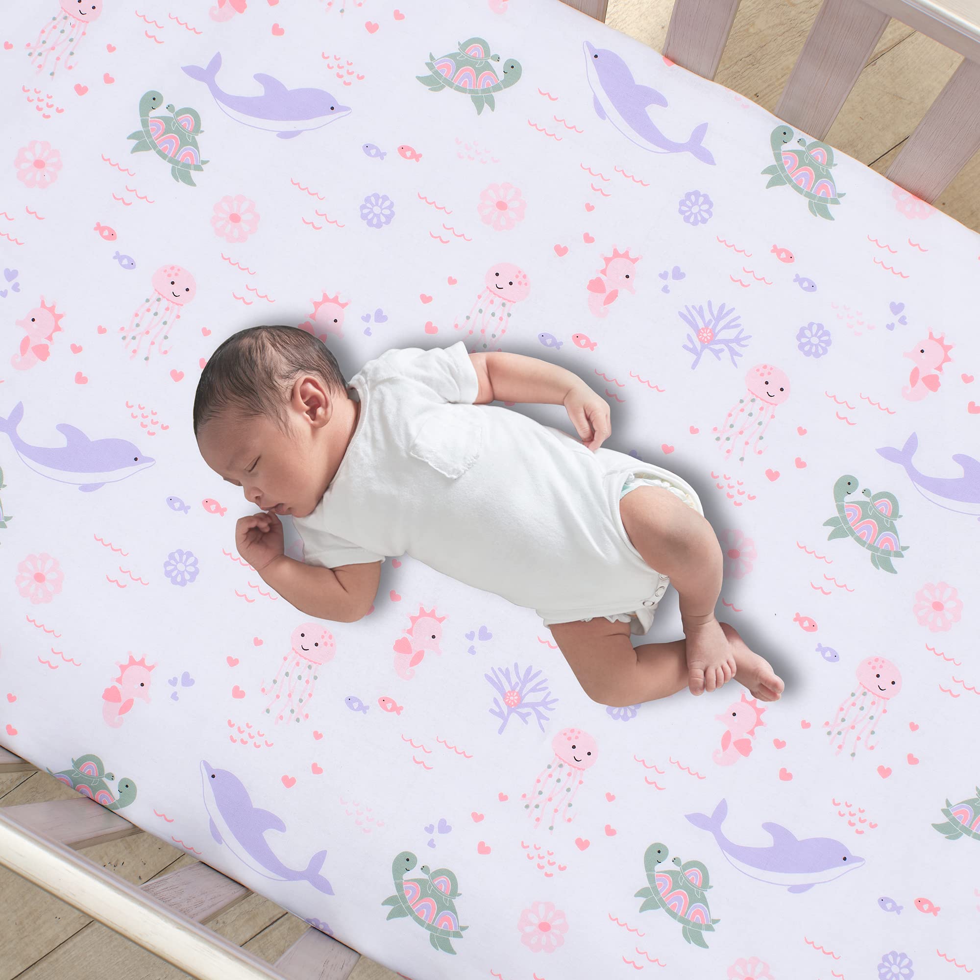 Foto 6 pulgar | Juego De Ropa De Cama Para Cuna Lambs & Ivy Sea Dreams, 3 Piezas Con Delfín Y Tortuga - Venta Internacional.