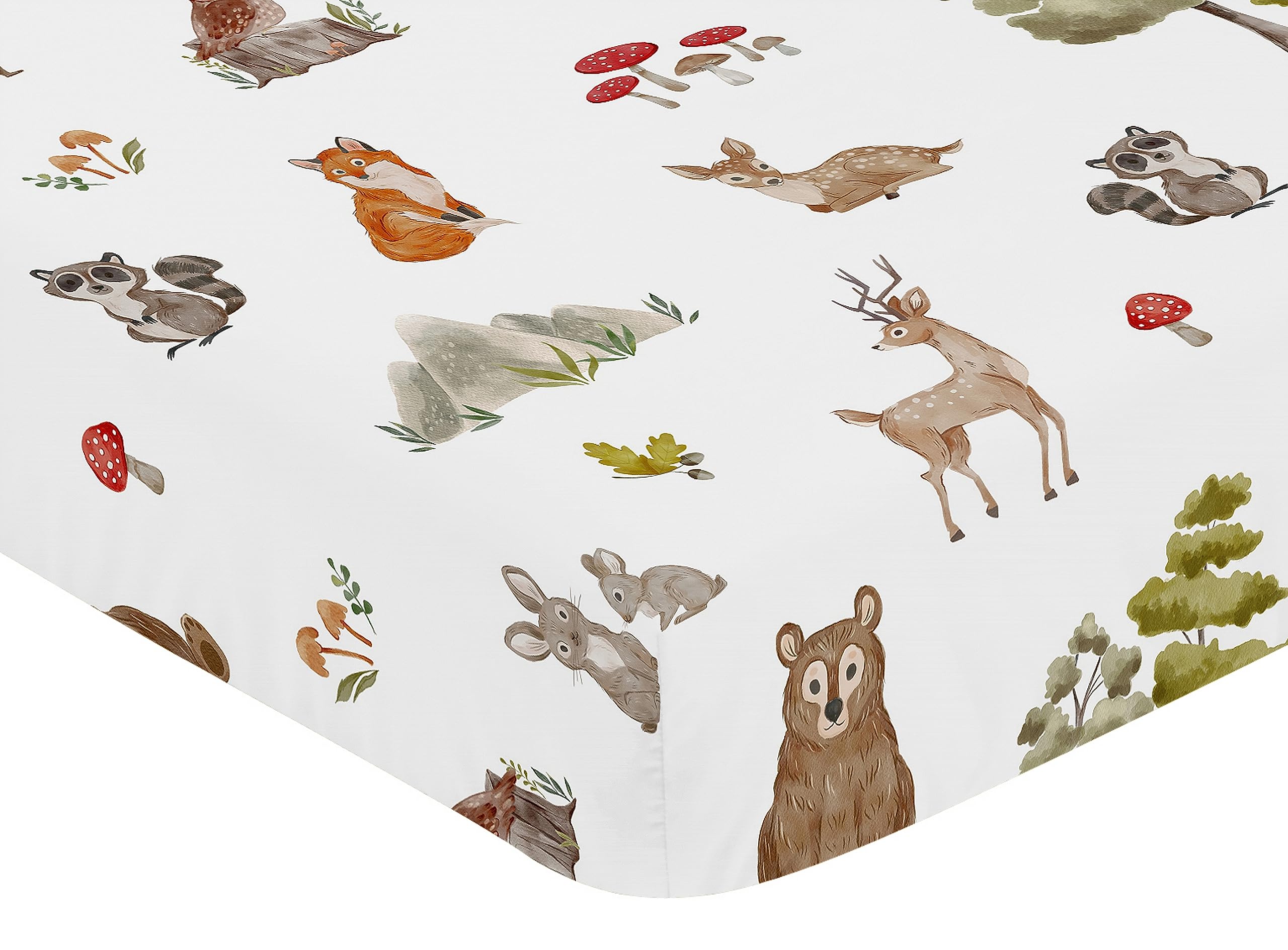 Foto 6 | Juego De Ropa De Cama Para Cuna Sweet Jojo Designs Woodland Forest Animals - Venta Internacional.