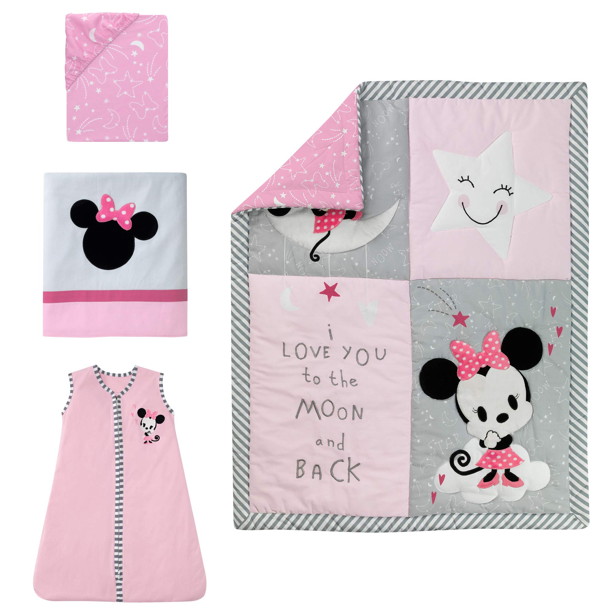 Foto 2 pulgar | Juego De Ropa De Cama Para Cuna Lambs & Ivy Disney Baby Minnie Mouse, Rosa - Venta Internacional.